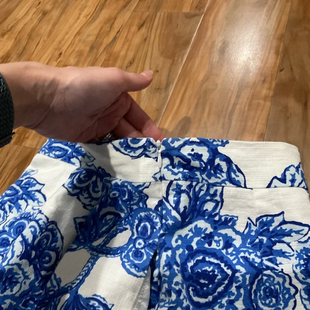 Shoshanna Blue and White A-Line Skirt - Picture 5 of 6